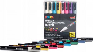 Uni Marker UNI POSCA PC-3M zestaw 16szt PLASTIKOWE 4