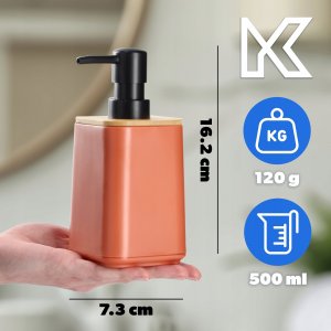 Kadax Zestaw Łazienkowy Komplet Wc Różowy Dozownik Kubek 3