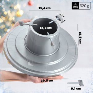 Kadax Stojak Pod Choinkę Choinkowy Na Choinkę 2M Srebrny 4