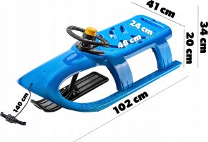 Kadax Sanki Plastikowe Z Kierownicą Sterowane Ślizg 3