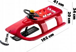 Kadax Sanki Plastikowe Z Kierownicą Sterowane Ślizg 3