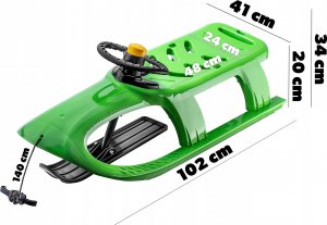 Kadax Sanki Plastikowe Z Kierownicą Sterowane Ślizg 3