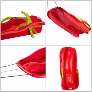 Kadax Sanki Z Hamulcami Oparciem Ślizg Zjazdowy Bobslej 6