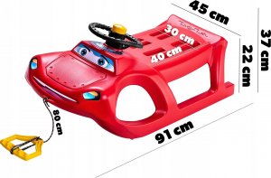 Kadax Sanki Plastikowe Z Kierownicą Dla Dzieci Ślizg 3