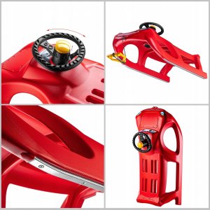 Kadax Sanki Plastikowe Z Kierownicą Dla Dzieci Ślizg 8