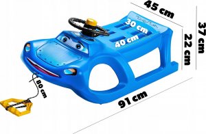 Kadax Sanki Plastikowe Z Kierownicą Dla Dzieci Ślizg 3