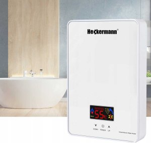 Przepływowy podgrzewacz wody Heckermann Zestaw Przepływowy elektryczny podgrzewacz wody Heckermann SL-X1-60 Biały + Akcesoria 6