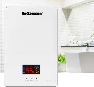 Przepływowy podgrzewacz wody Heckermann Zestaw Przepływowy elektryczny podgrzewacz wody Heckermann SL-X1-60 Biały + Akcesoria 7
