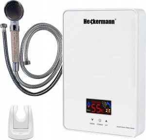 Przepływowy podgrzewacz wody Heckermann Zestaw Przepływowy elektryczny podgrzewacz wody Heckermann SL-X1-60 Biały + Akcesoria 8