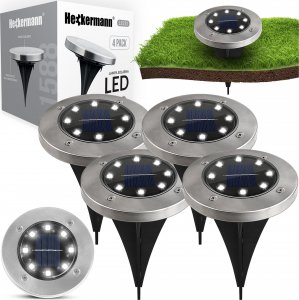 Heckermann Gruntowa lampa solarna 8LED Heckermann L1533 - Cool BOX 4szt 1