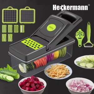 Heckermann Szatkownica, krajalnica, tarka ręczna do warzyw 14w1 Heckermann KA-808 2