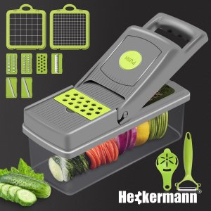 Heckermann Szatkownica, krajalnica, tarka ręczna do warzyw 14w1 Heckermann KA-808 3