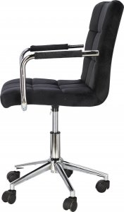 Krzesło biurowe Intesi Fotel biurowy Cosmo Arm czarny velvet 3