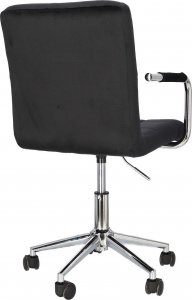 Krzesło biurowe Intesi Fotel biurowy Cosmo Arm czarny velvet 4