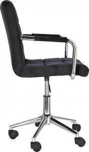 Krzesło biurowe Intesi Fotel biurowy Cosmo Arm czarny velvet 8