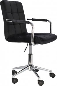 Krzesło biurowe Intesi Fotel biurowy Cosmo Arm czarny velvet 10