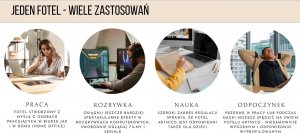 Krzesło biurowe Artnico Fotel Biurowy Obrotowy Artnico Misi 3.0 czarny z masażerem podnóżek + PODKŁADKA GAMINGOWA 16