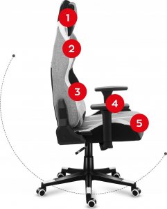 Fotel Huzaro Gamingowy szary 12