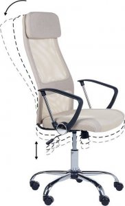 Krzesło biurowe Beliani Krzesło biurowe regulowane beżowe PIONEER 5