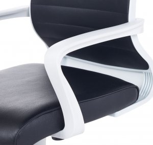 Krzesło biurowe Beliani Krzesło biurowe regulowane ekoskóra czarne LEADER 7
