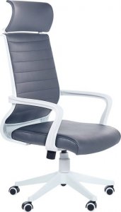 Krzesło biurowe Beliani Krzesło biurowe regulowane szare LEADER 3