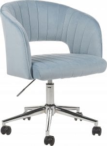 Krzesło biurowe Beliani Krzesło biurowe regulowane welurowe jasnoniebieskie KATONAH Lumarko! 1