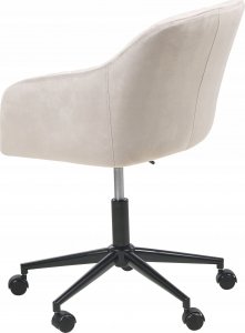 Krzesło biurowe Beliani Krzesło biurowe regulowane welurowe beżowoszare VENICE 5