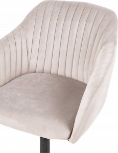 Krzesło biurowe Beliani Krzesło biurowe regulowane welurowe beżowoszare VENICE 6