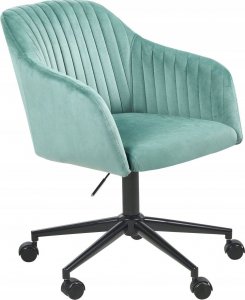 Krzesło biurowe Beliani Krzesło biurowe regulowane welurowe zielone VENICE 11