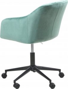Krzesło biurowe Beliani Krzesło biurowe regulowane welurowe zielone VENICE 2
