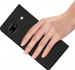 Dux Ducis DUX DUCIS SKIN PRO ETUI DO GOOGLE PIXEL 7A POKROWIEC Z KLAPKĄ PORTFEL NA KARTĘ PODSTAWKA CZARNE 7
