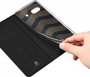 Dux Ducis DUX DUCIS SKIN PRO ETUI DO GOOGLE PIXEL 7A POKROWIEC Z KLAPKĄ PORTFEL NA KARTĘ PODSTAWKA CZARNE 8