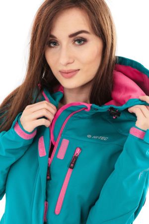 Hi-Tec Kurtka damska LADY MARISA SOFTSHELL Tecproof 8 000 HARBOR BLUE/HONEYSUCKLE r. L 11