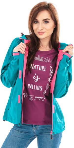 Hi-Tec Kurtka damska LADY MARISA SOFTSHELL Tecproof 8 000 HARBOR BLUE/HONEYSUCKLE r. L 13