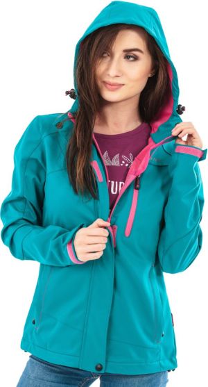 Hi-Tec Kurtka damska LADY MARISA SOFTSHELL Tecproof 8 000 HARBOR BLUE/HONEYSUCKLE r. L 14