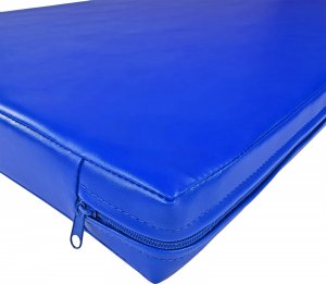 UnderFit Materac gimnastyczny 1-częściowy 120 cm x 60 cm x 6 cm niebieski twardy 4