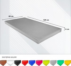 UnderFit Materac gimnastyczny UNDERFIT 120 x 60 x 6 cm twardy szary 5