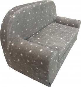 Fortisline Sofka dziecięca mała Przytulanka Gwiazdki Szara 2
