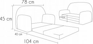 Fortisline Sofka dziecięca mała Przytulanka Gwiazdki Szara 4