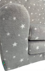 Fortisline Sofka dziecięca mała Przytulanka Gwiazdki Szara 6