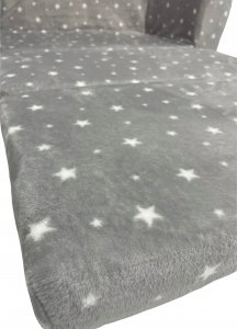 Fortisline Sofka dziecięca mała Przytulanka Gwiazdki Szara 7