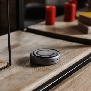 Stacja/replikator Canyon CANYON Hub DS-7, bezprzwodowe ładowanie 10W, 7w1, USB-C, LED, Szary 4