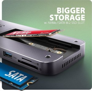 HUB USB Axagon HMC-12GM2 hub USB 12 in1 10Gbps, 3x USB-A, USB-C, HDMI, DP, RJ-45, M.2, SD/mSD, audio, PD 4