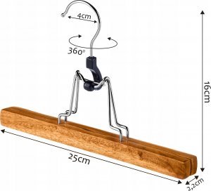 Kadax Wieszak Drewniany Na Spodnie Podwójny Obrotowy 3