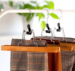 Kadax Wieszak Drewniany Na Spodnie Podwójny Obrotowy 4