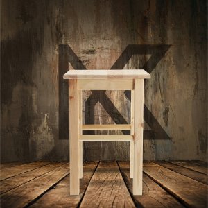 Kadax Taboret Stołek Kuchenny Drewniany Krzesło 43,5 cm 9