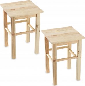 Kadax KADAX Taboret Stołek Drewniany Krzesło 44cm 2szt 13