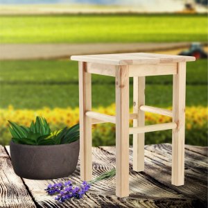 Kadax KADAX Taboret Stołek Drewniany Krzesło 44cm 2szt 8