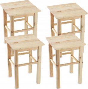 Kadax KADAX Taboret Stołek Drewniany Krzesło 44cm 4szt 13