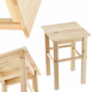 Kadax KADAX Taboret Stołek Drewniany Krzesło 44cm 4szt 4
